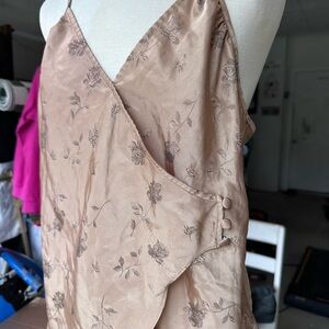 Secret Treasures Gold Satin Wrap Top